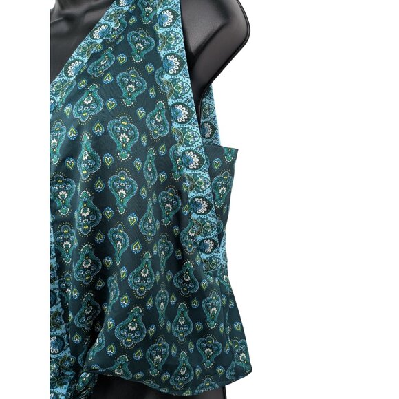 Boho Paisley Tie Front Tank Top Women Size M Retro Festival Indie Floral Cottage - Picture 4 of 9